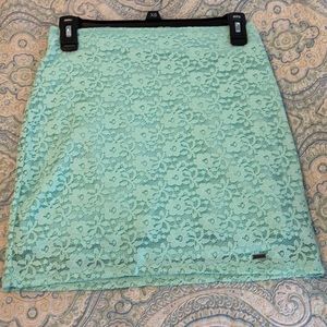 Hollister turquoise floral skirt